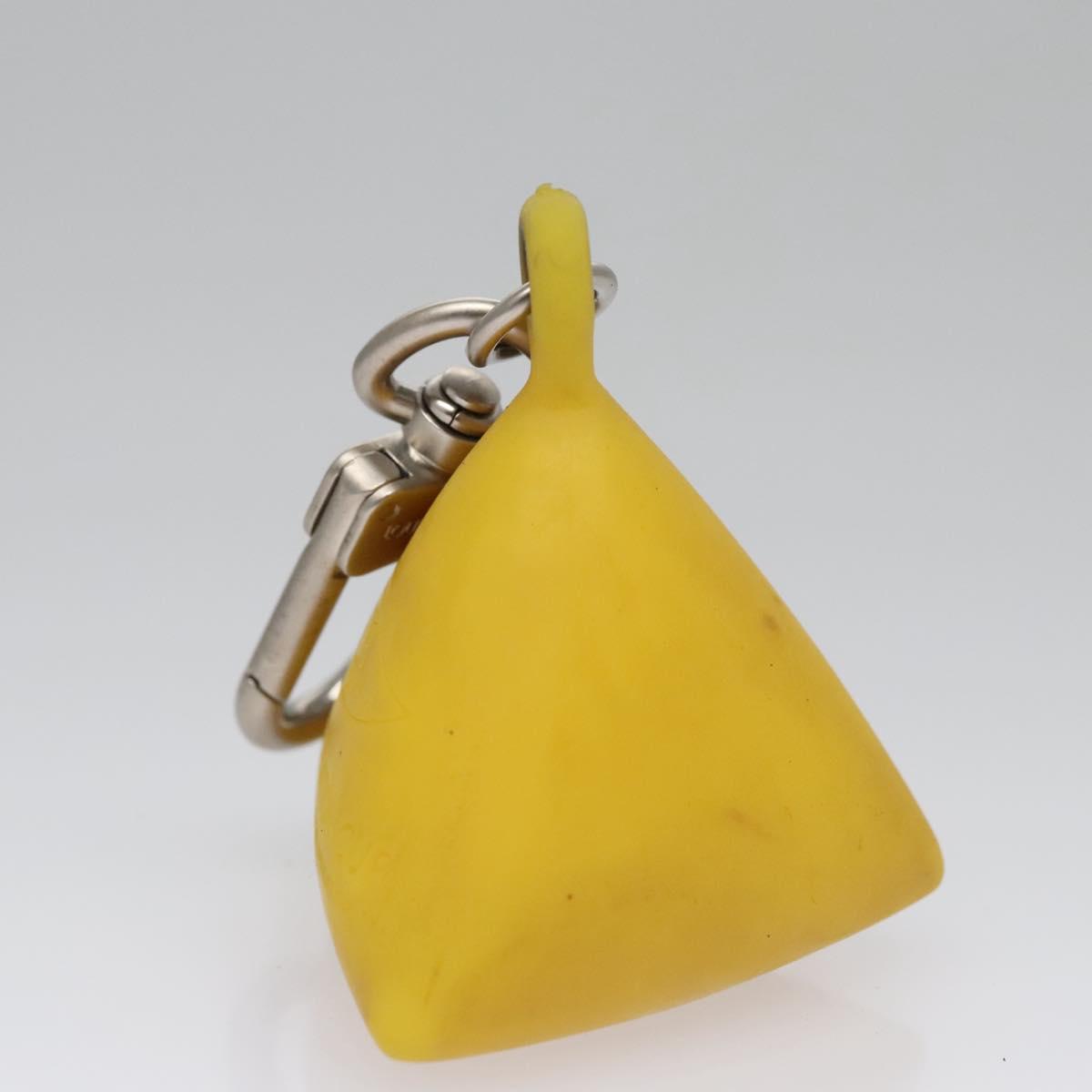 LOUIS VUITTON Charm metal Yellow LV Auth SW064