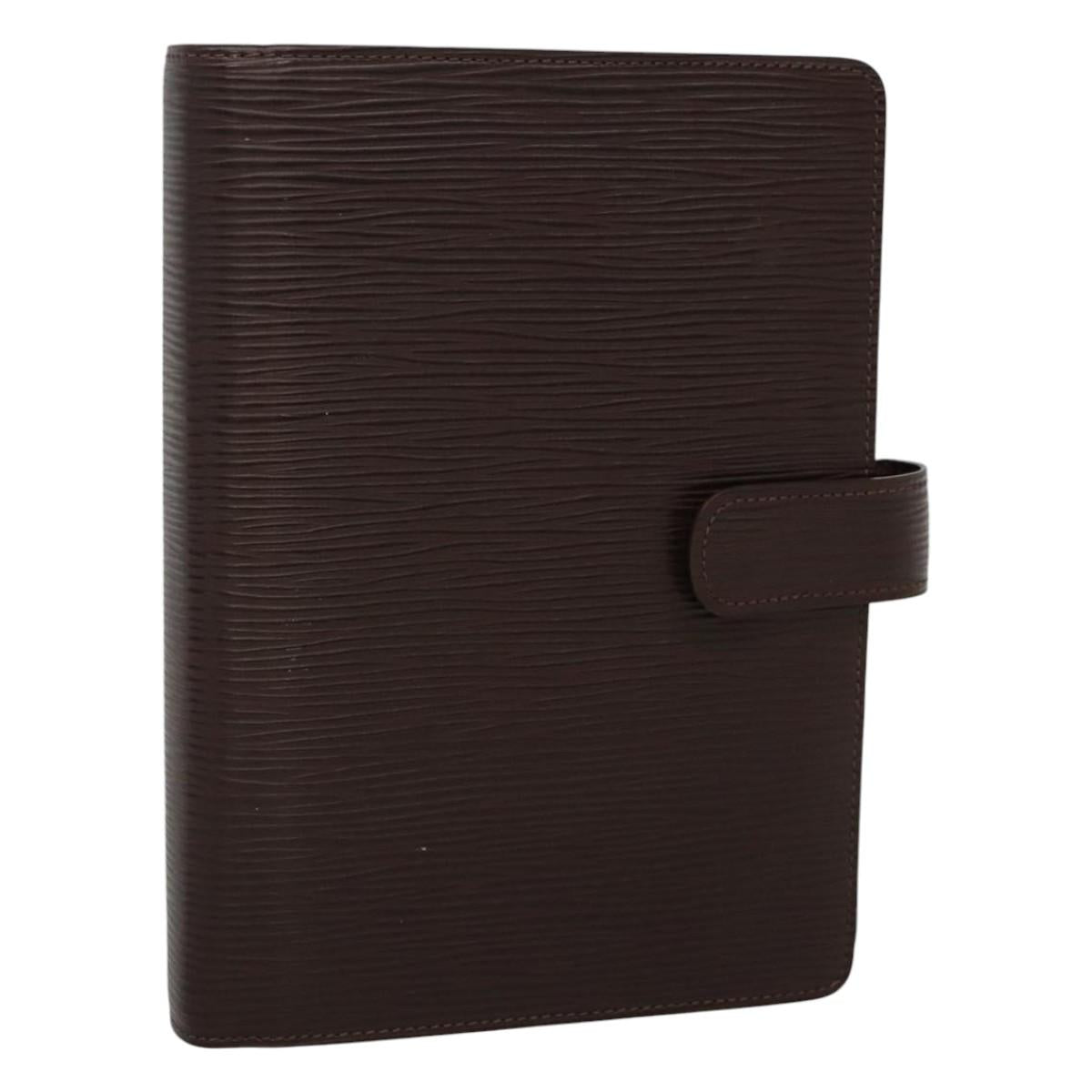 LOUIS VUITTON Epi Agenda MM Day Planner Cover Mocha R2004D LV Auth sw099