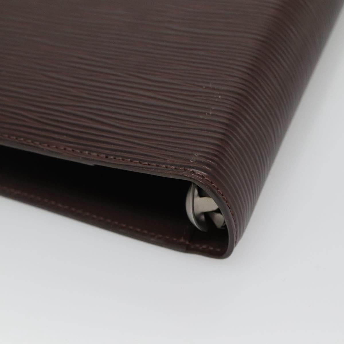 LOUIS VUITTON Epi Agenda MM Day Planner Cover Mocha R2004D LV Auth sw099