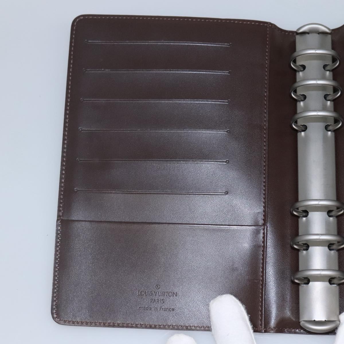 LOUIS VUITTON Epi Agenda MM Day Planner Cover Mocha R2004D LV Auth sw099