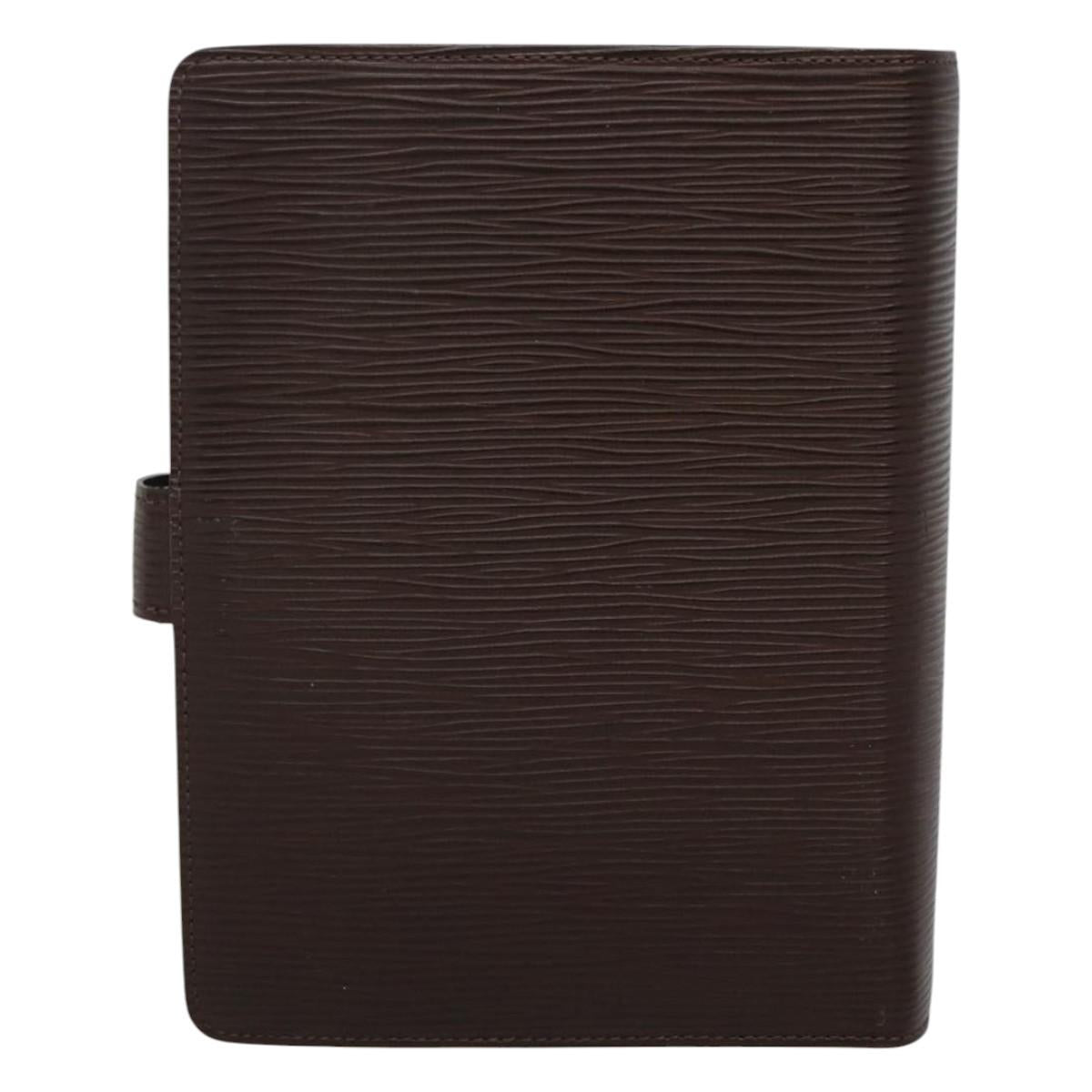 LOUIS VUITTON Epi Agenda MM Day Planner Cover Mocha R2004D LV Auth sw099