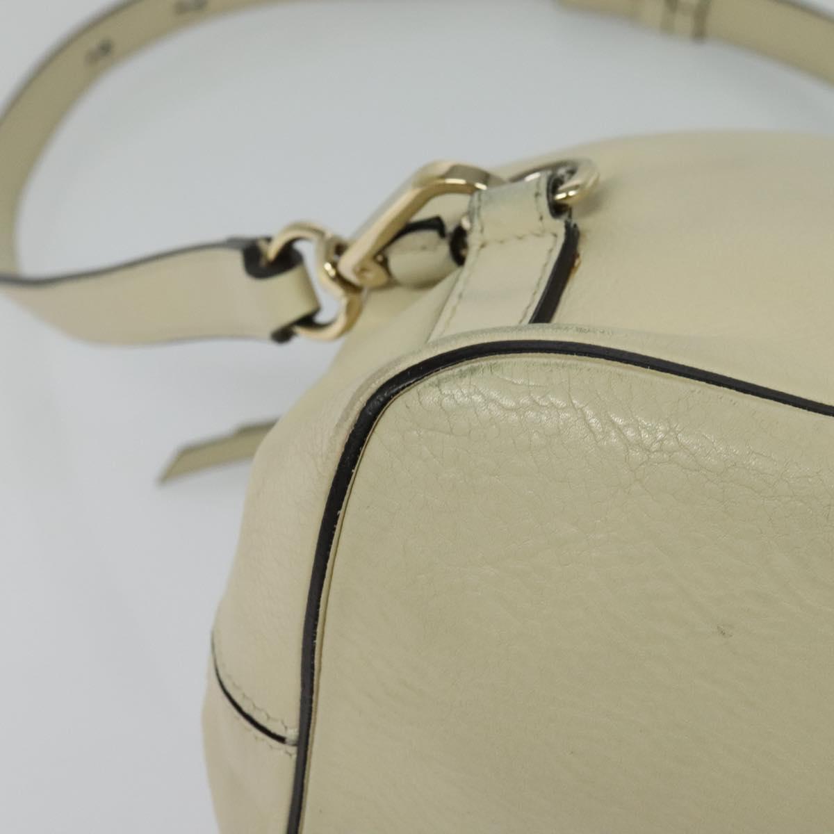 Chloe Fay Backpack Suede Leather Beige Gold Auth SW1000