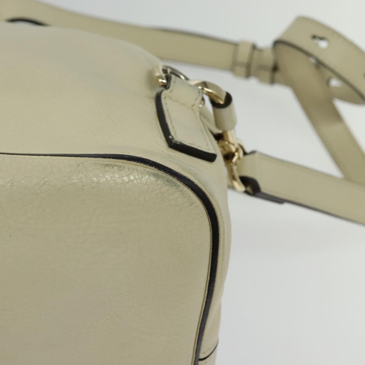 Chloe Fay Backpack Suede Leather Beige Gold Auth SW1000