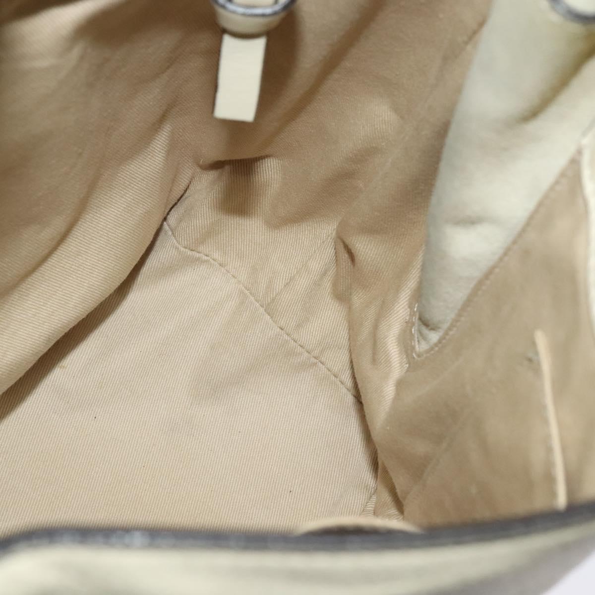 Chloe Fay Backpack Suede Leather Beige Gold Auth SW1000