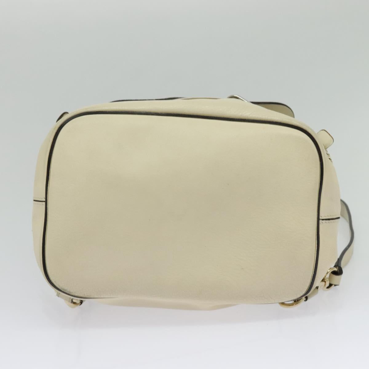 Chloe Fay Backpack Suede Leather Beige Gold Auth SW1000