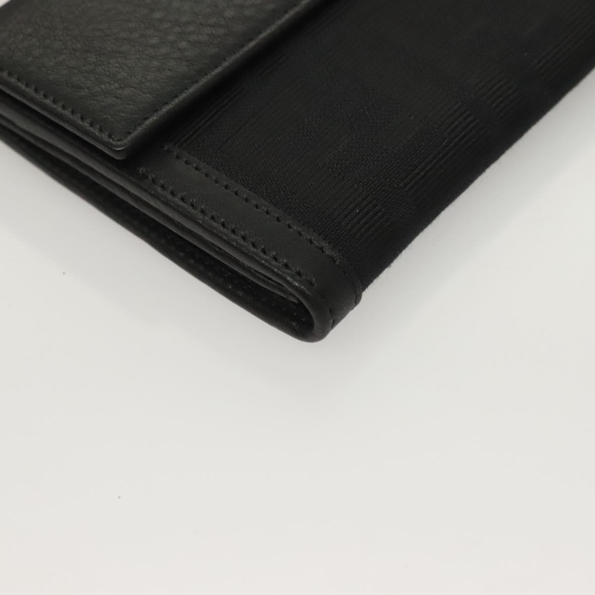 FENDI Zucca Canvas Long Wallet Black Auth SW1005