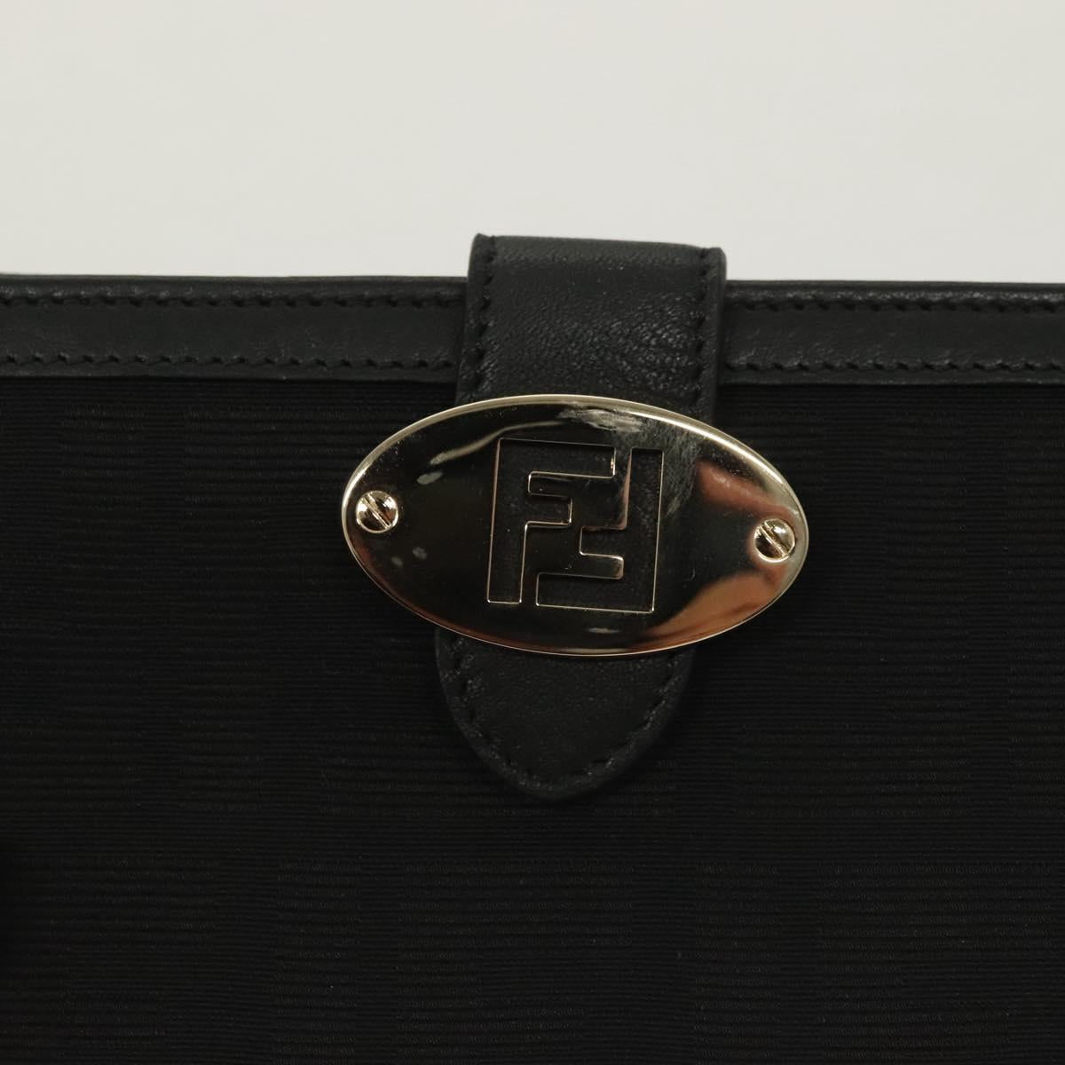 FENDI Zucca Canvas Long Wallet Black Auth SW1005