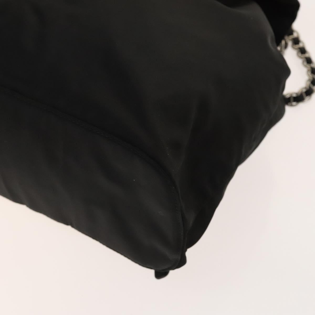 PRADA Backpack Nylon Black Silver Auth SW1014