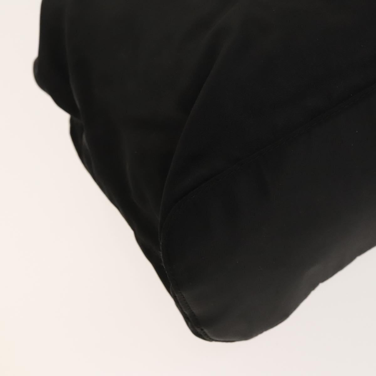 PRADA Backpack Nylon Black Silver Auth SW1014