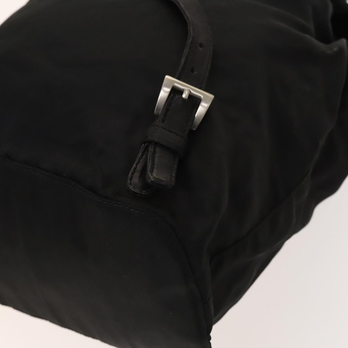PRADA Backpack Nylon Black Silver Auth SW1014