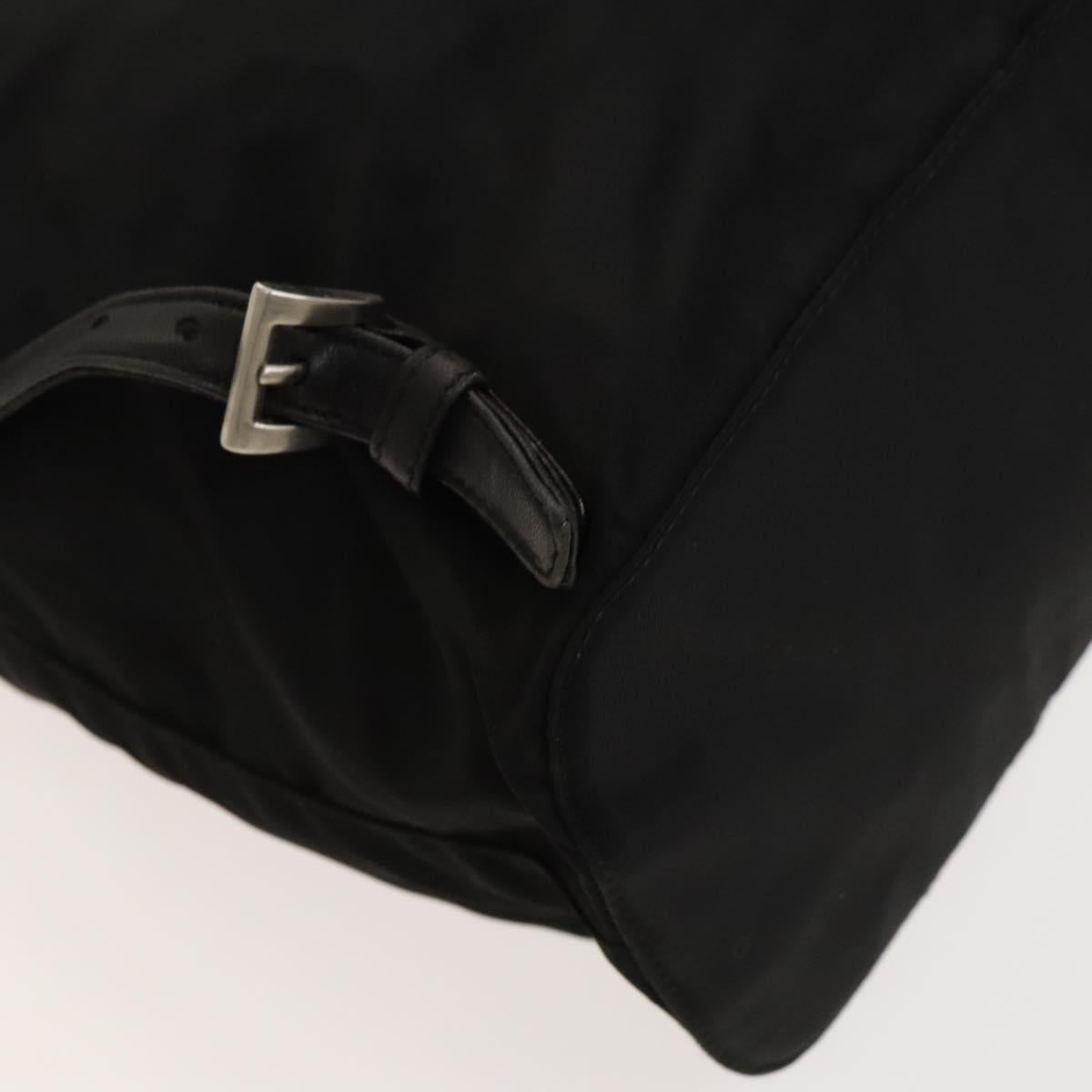 PRADA Backpack Nylon Black Silver Auth SW1014