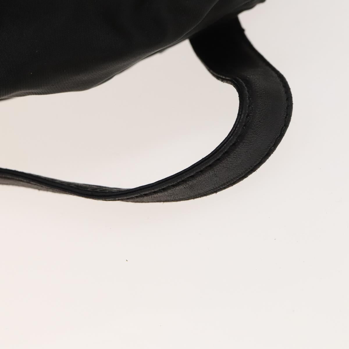 PRADA Backpack Nylon Black Silver Auth SW1014