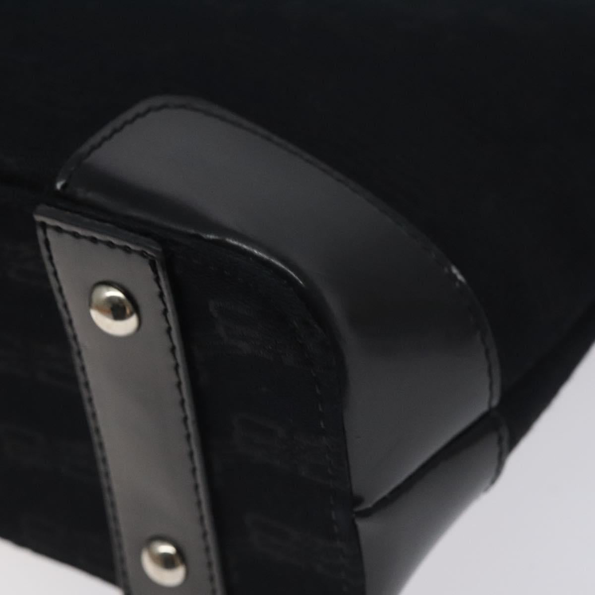 BALENCIAGA Hand Bag Canvas Black Auth SW1025