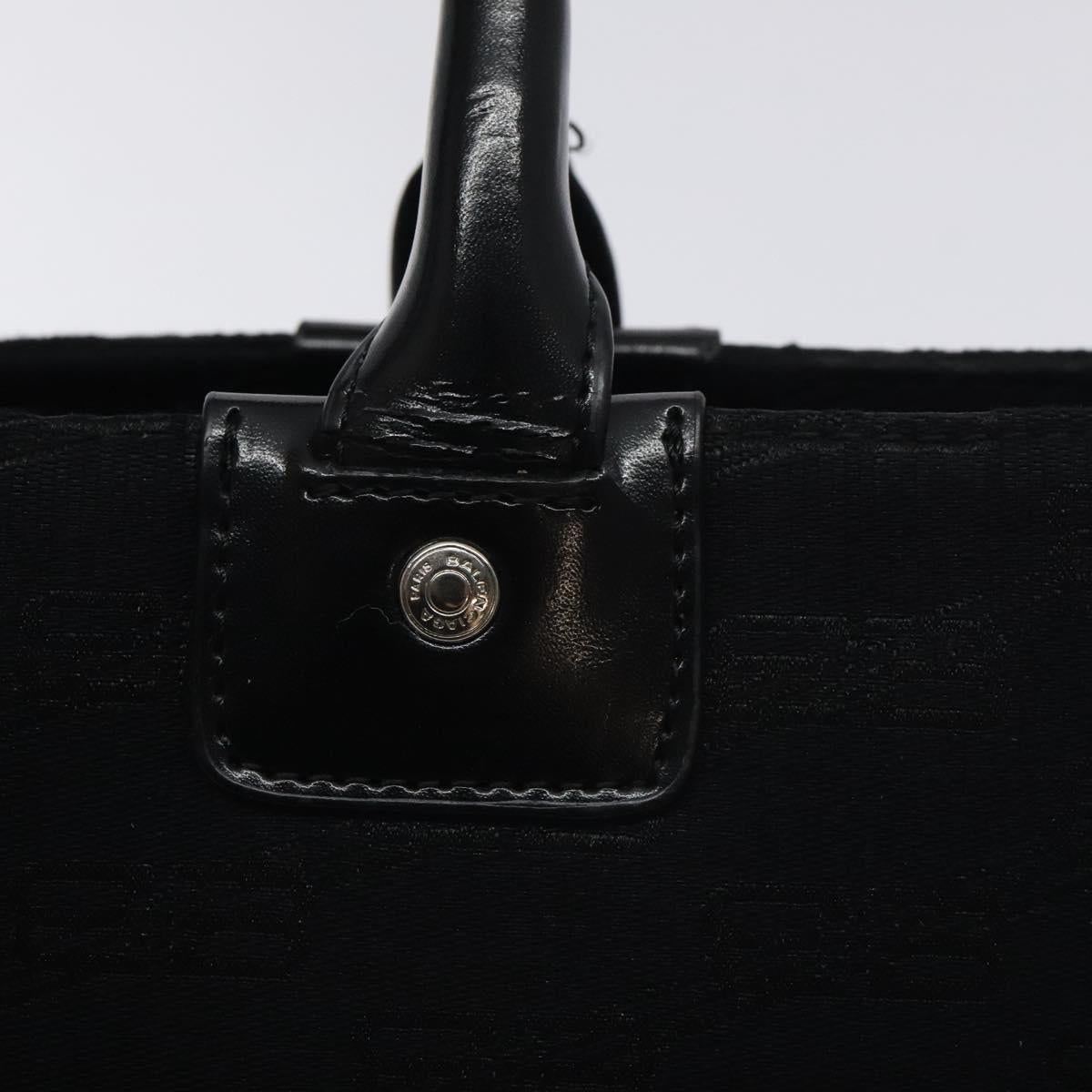 BALENCIAGA Hand Bag Canvas Black Auth SW1025