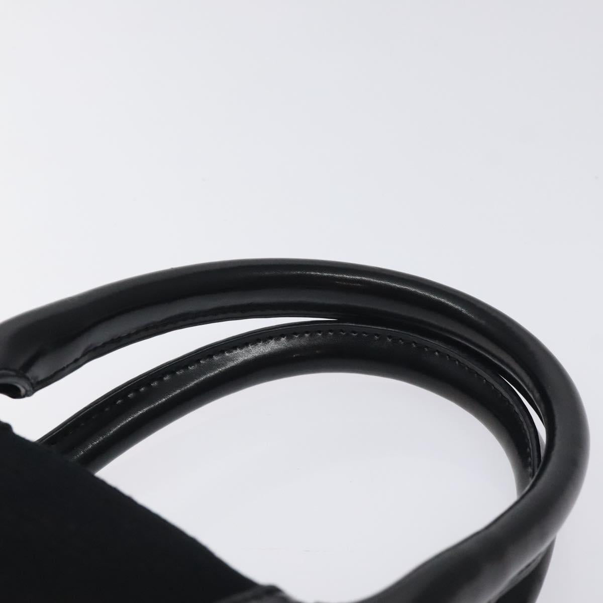 BALENCIAGA Hand Bag Canvas Black Auth SW1025