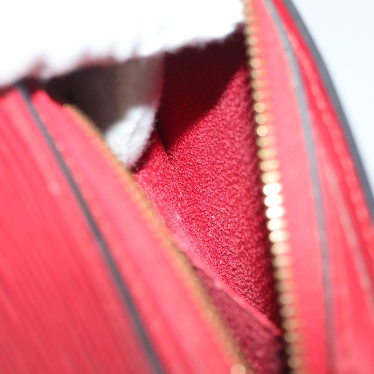 LOUIS VUITTON Epi Dauphine PM Pouch Castilian Red M48447 LV Auth SW1047