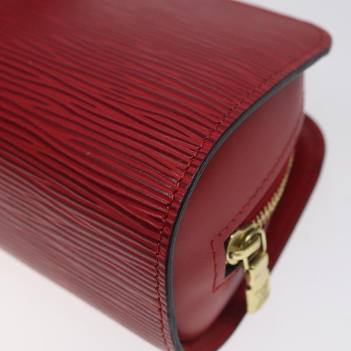 LOUIS VUITTON Epi Dauphine PM Pouch Castilian Red M48447 LV Auth SW1048
