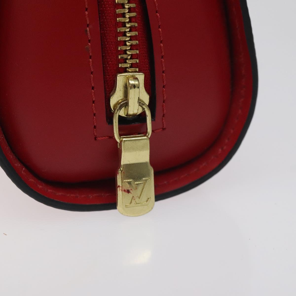 LOUIS VUITTON Epi Dauphine PM Pouch Castilian Red M48447 LV Auth SW1048