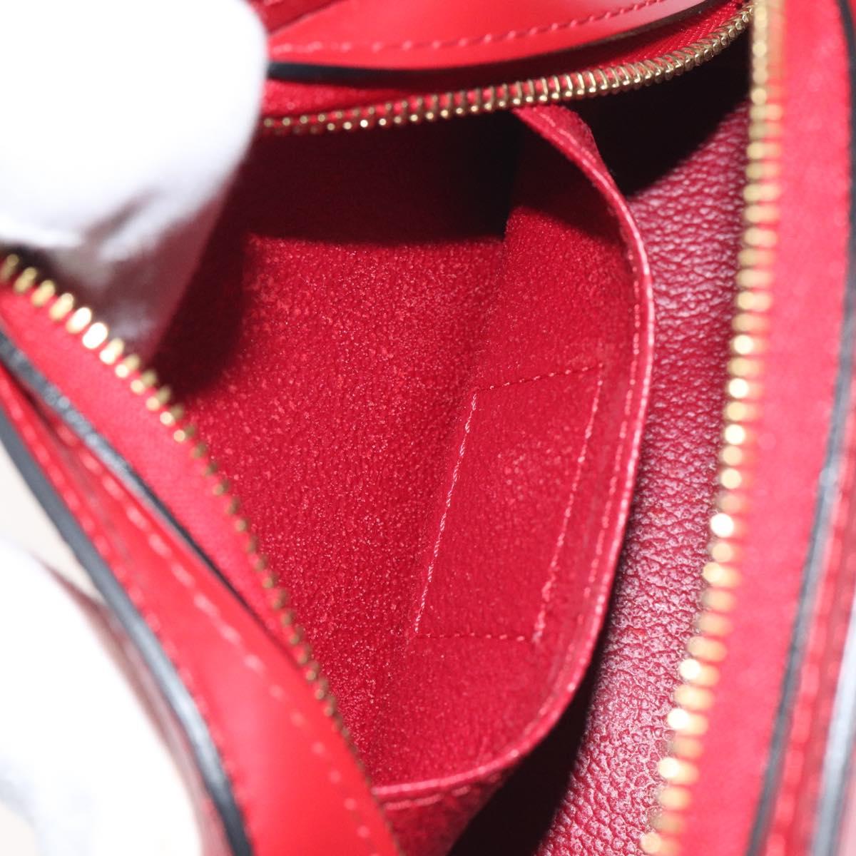 LOUIS VUITTON Epi Dauphine PM Pouch Castilian Red M48447 LV Auth SW1048