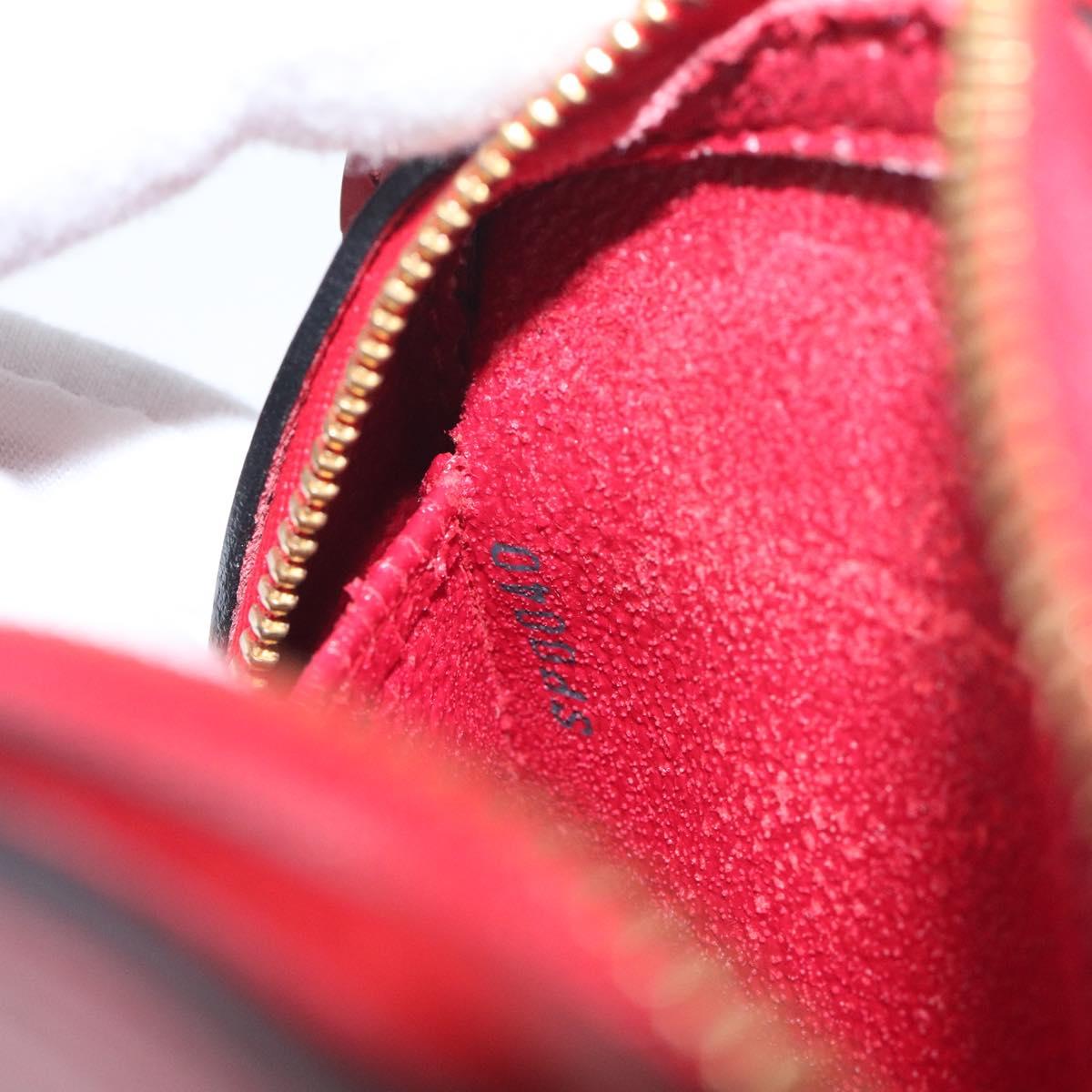 LOUIS VUITTON Epi Dauphine PM Pouch Castilian Red M48447 LV Auth SW1048