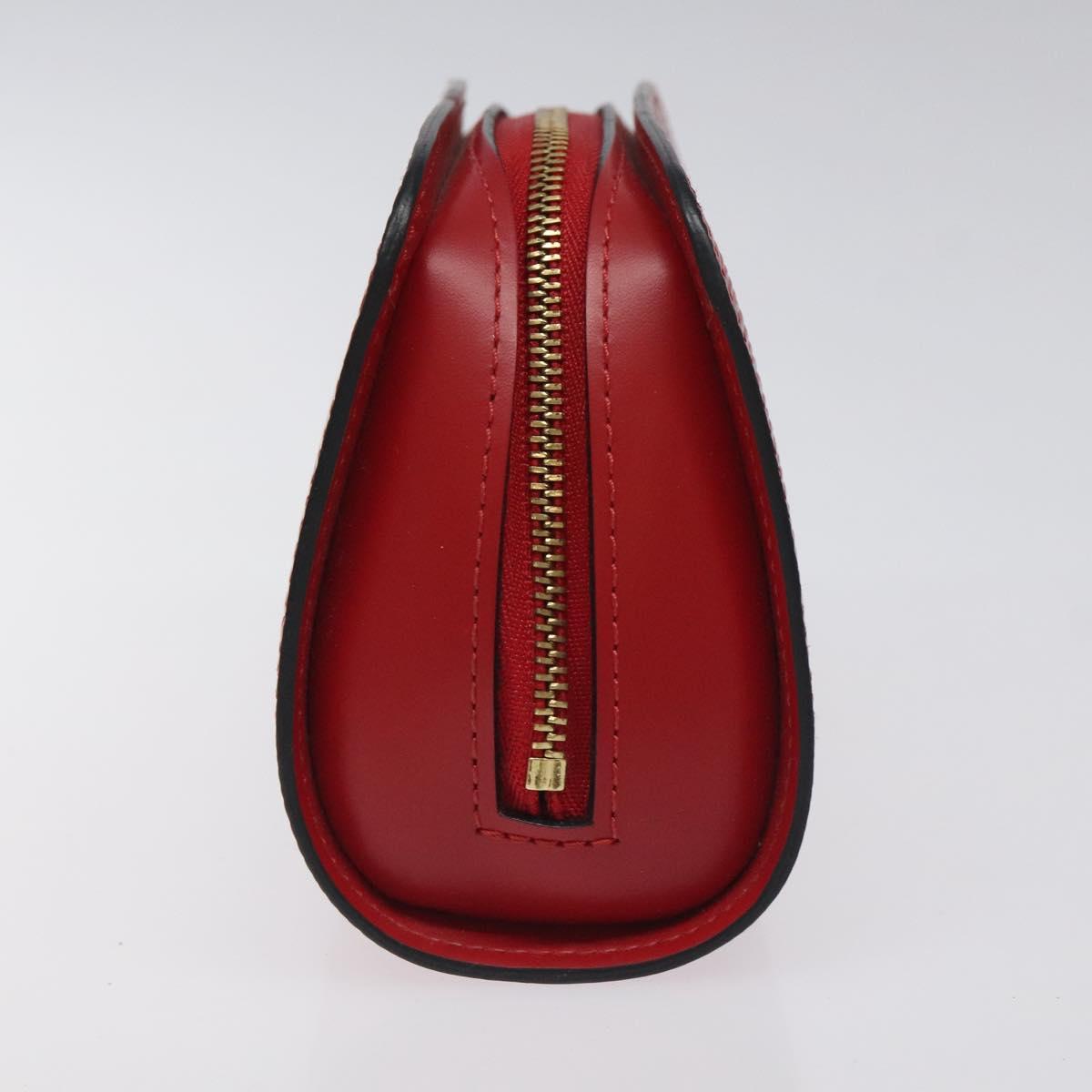 LOUIS VUITTON Epi Dauphine PM Pouch Castilian Red M48447 LV Auth SW1048