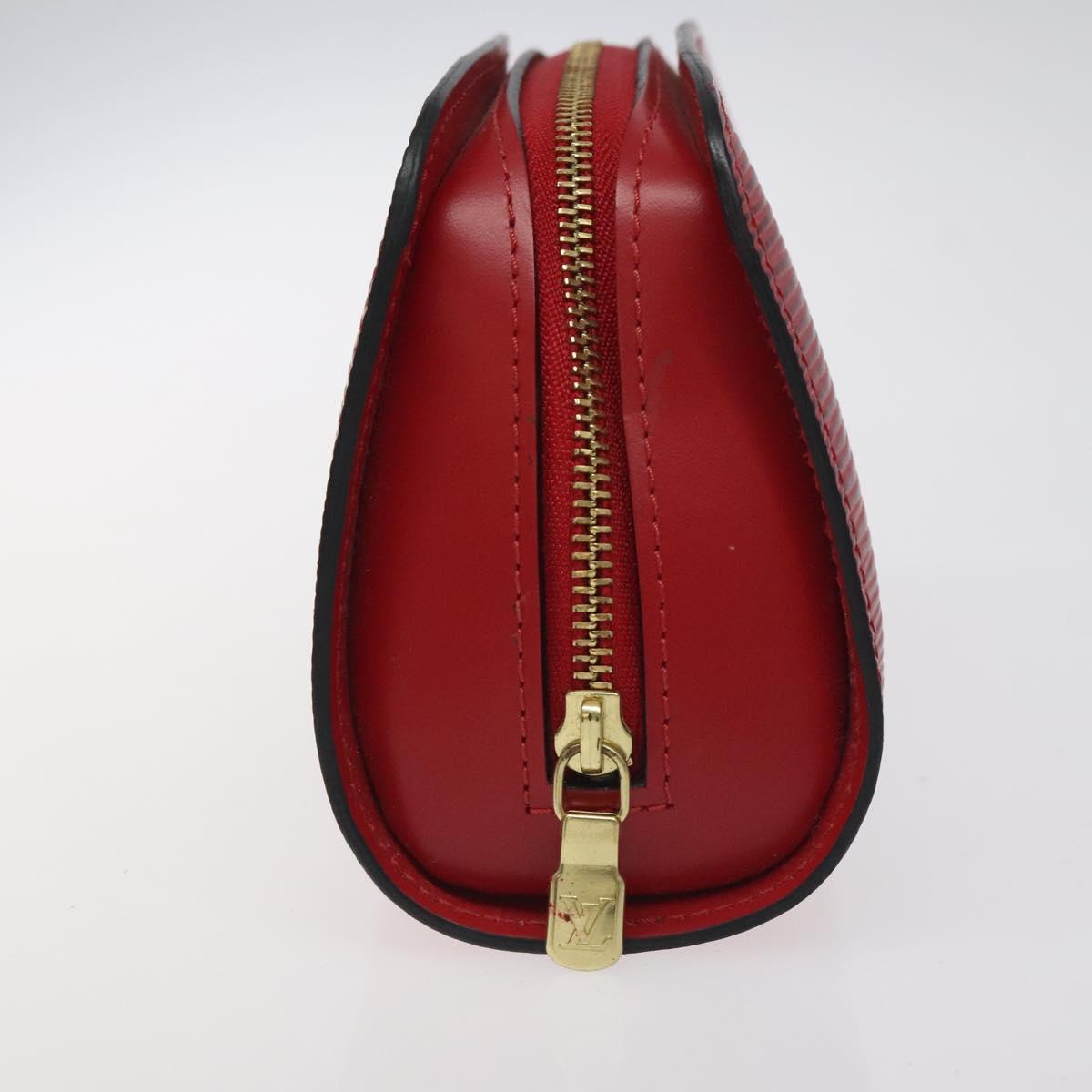 LOUIS VUITTON Epi Dauphine PM Pouch Castilian Red M48447 LV Auth SW1048