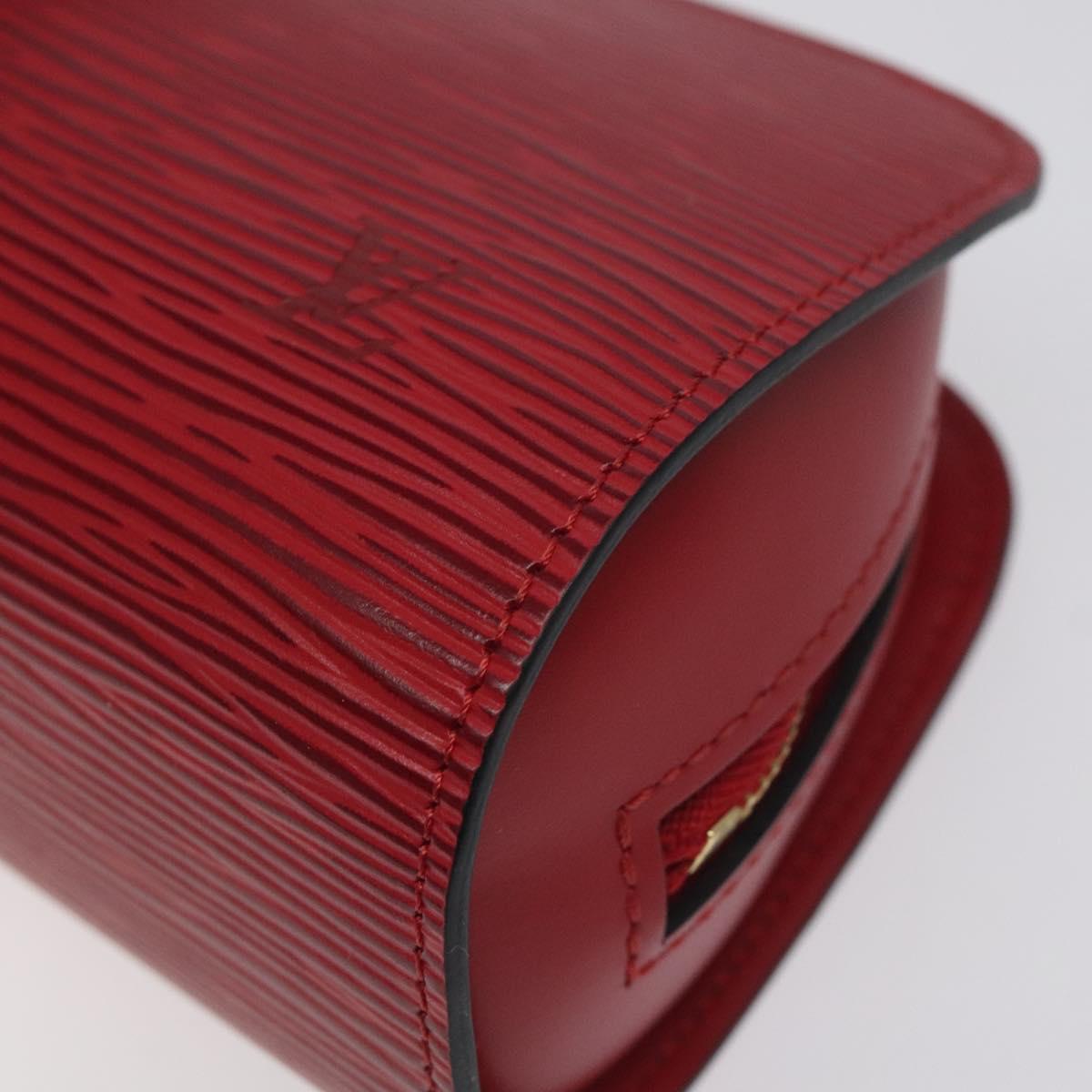LOUIS VUITTON Epi Dauphine PM Pouch Castilian Red M48447 LV Auth SW1048