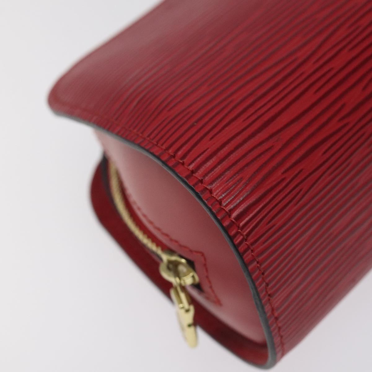 LOUIS VUITTON Epi Dauphine PM Pouch Castilian Red M48447 LV Auth SW1048