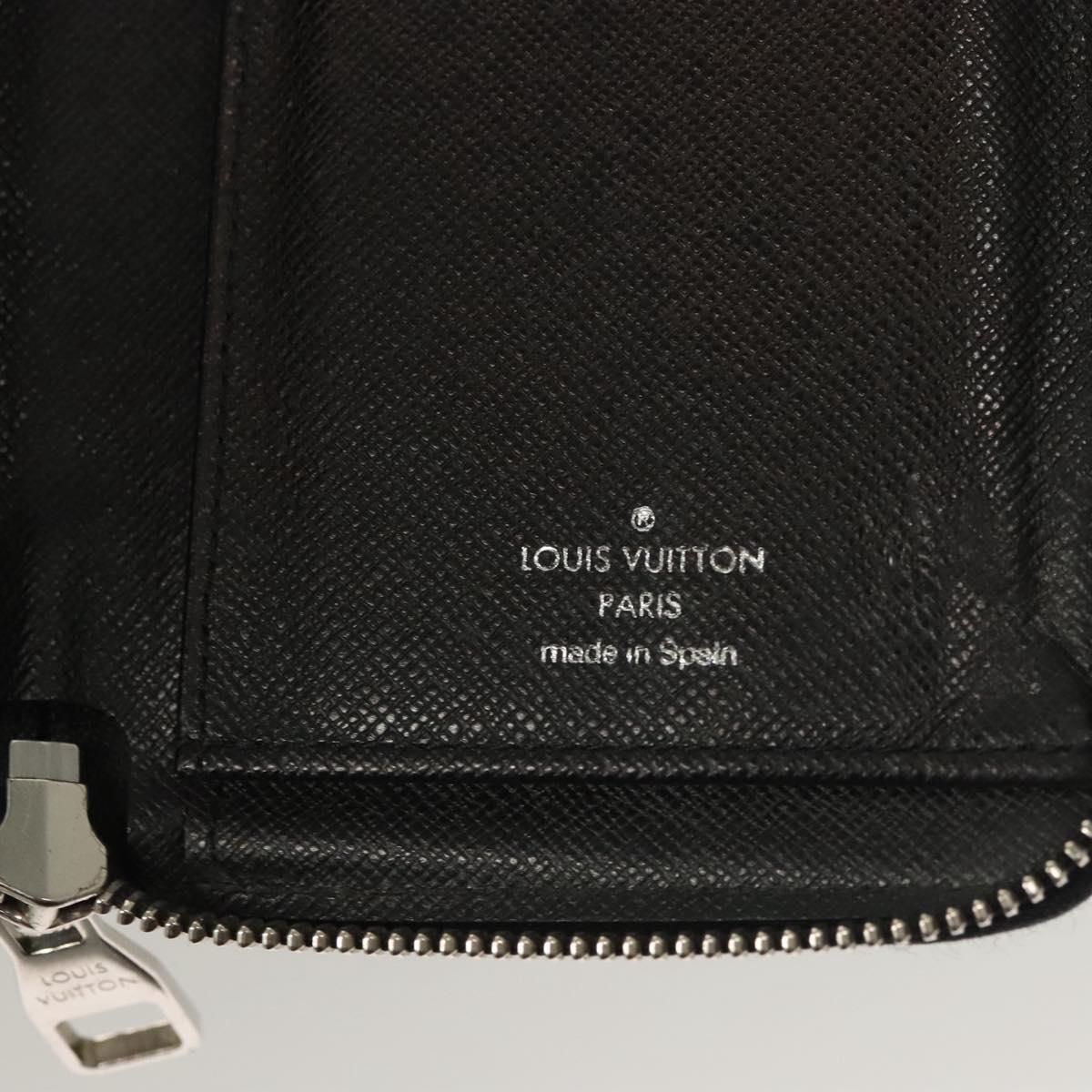 LOUIS VUITTON Damier Graphite Zippy Wallet Vertical N63095 LV Auth SW1050