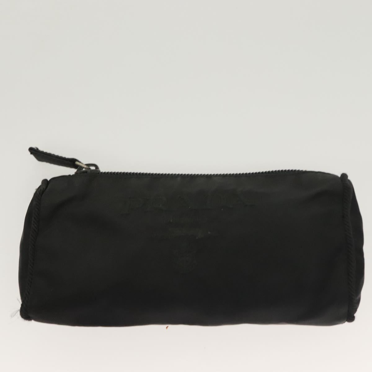 PRADA Pouch Nylon 2Set Black Auth SW1078