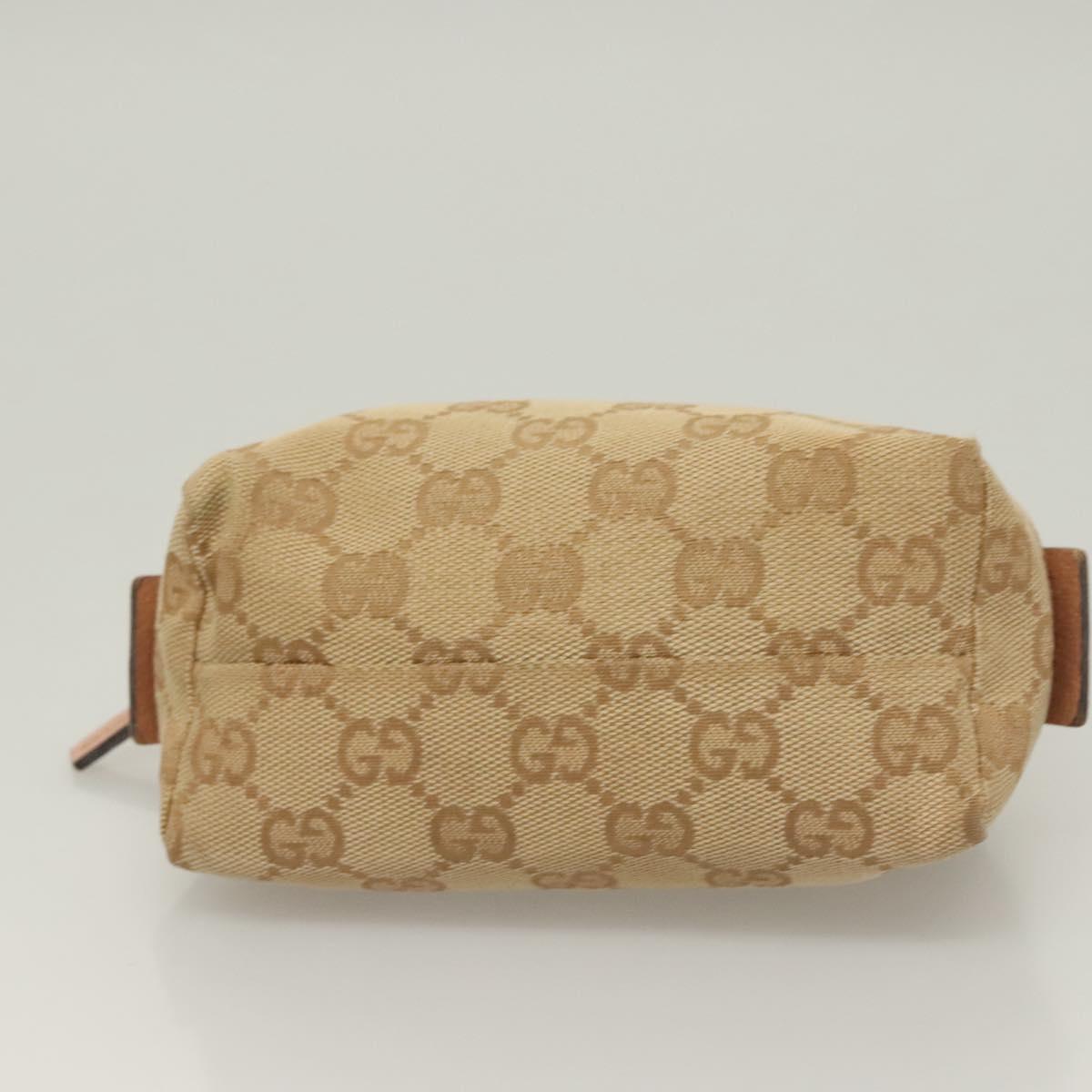 FENDI Gucci GG Canvas Zucchino Canvas Pouch 2Set Beige Auth SW1080