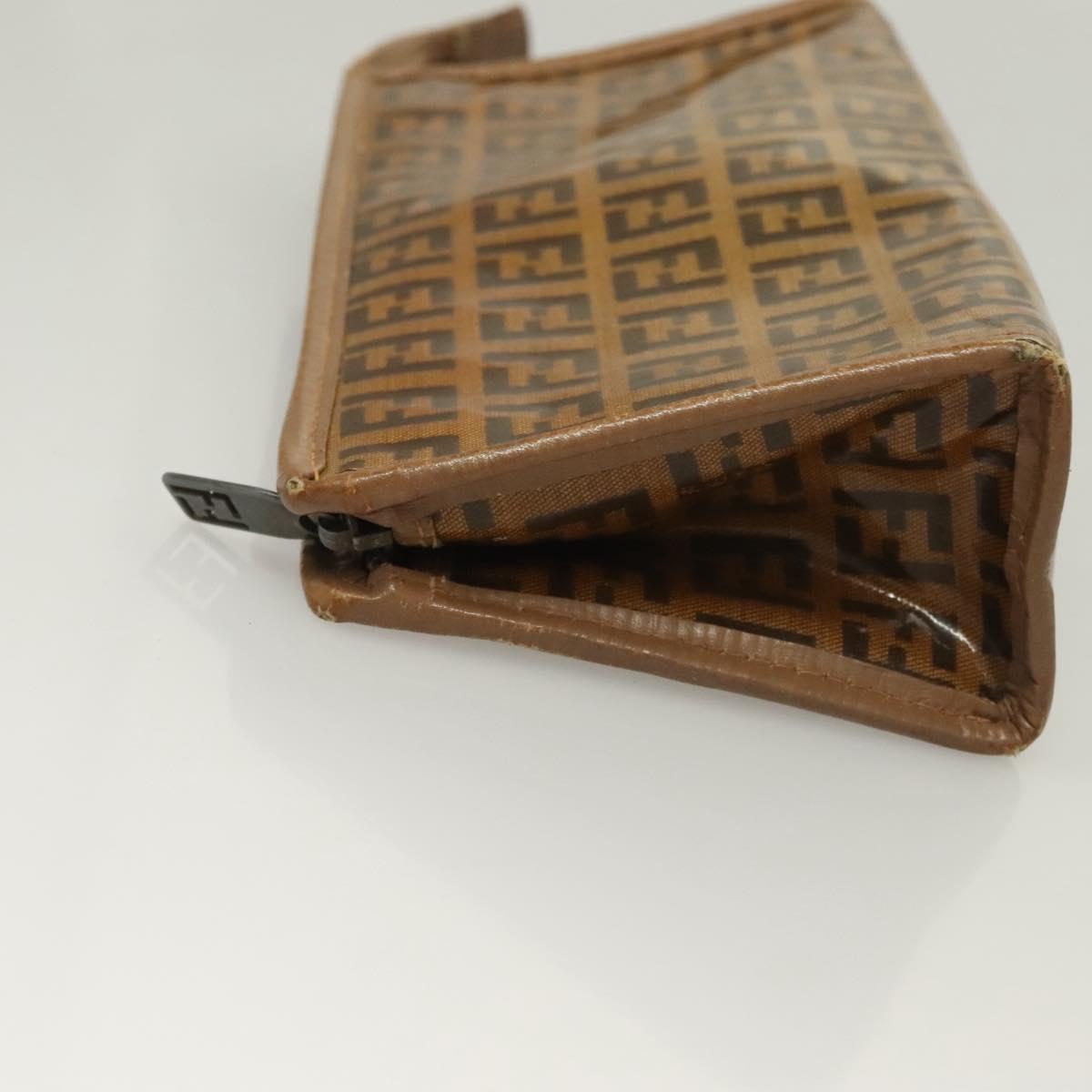 FENDI Gucci GG Canvas Zucchino Canvas Pouch 2Set Beige Auth SW1080