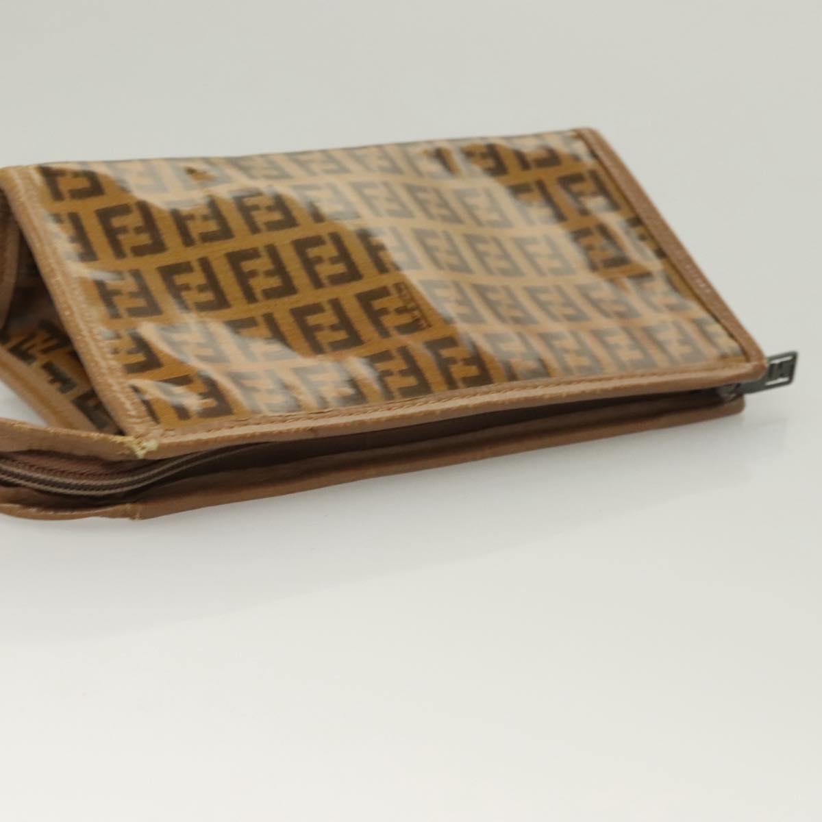 FENDI Gucci GG Canvas Zucchino Canvas Pouch 2Set Beige Auth SW1080