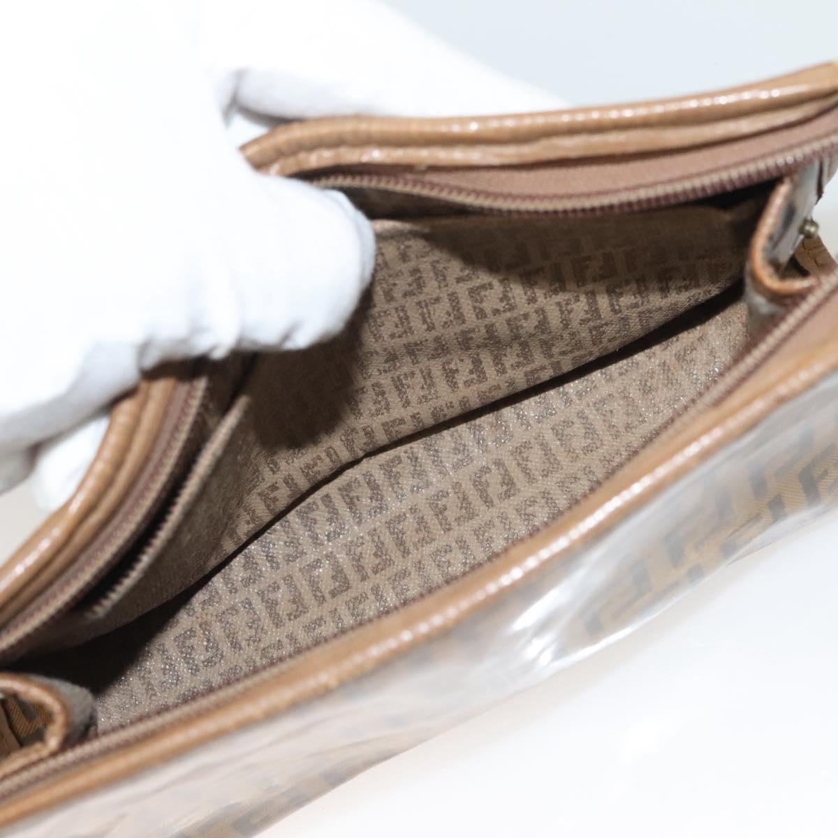 FENDI Gucci GG Canvas Zucchino Canvas Pouch 2Set Beige Auth SW1080