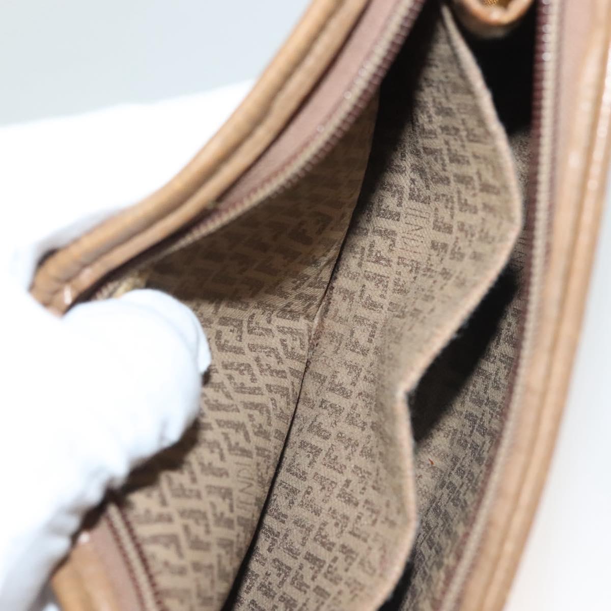 FENDI Gucci GG Canvas Zucchino Canvas Pouch 2Set Beige Auth SW1080