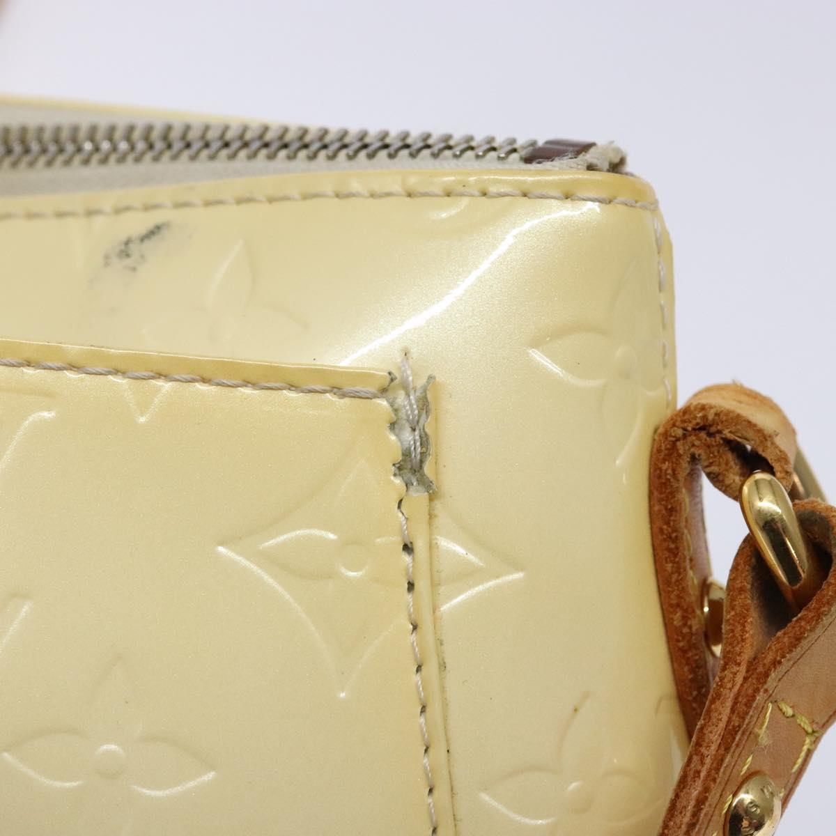 LOUIS VUITTON Monogram Vernis Minna Street Shoulder Bag Perle M91509 Auth sw1083