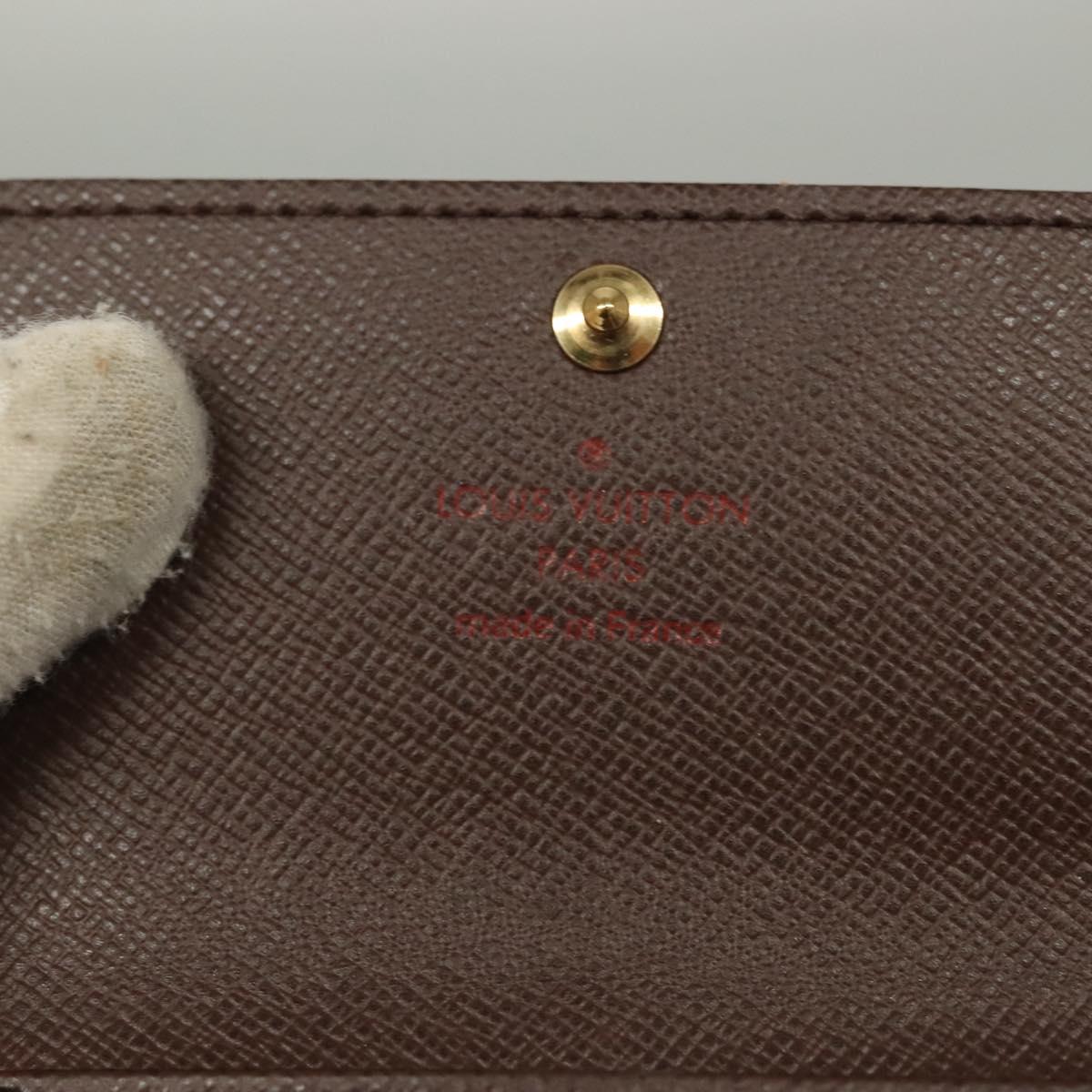 LOUIS VUITTON Damier Ebene Multi Cles 6 Key Case N62630 LV Auth sw1088