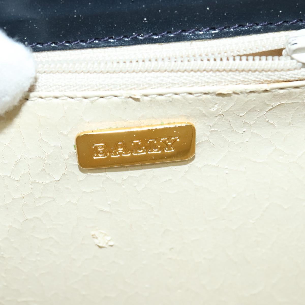 BALLY Shoulder Bag Leather Black Gold Auth sw1097