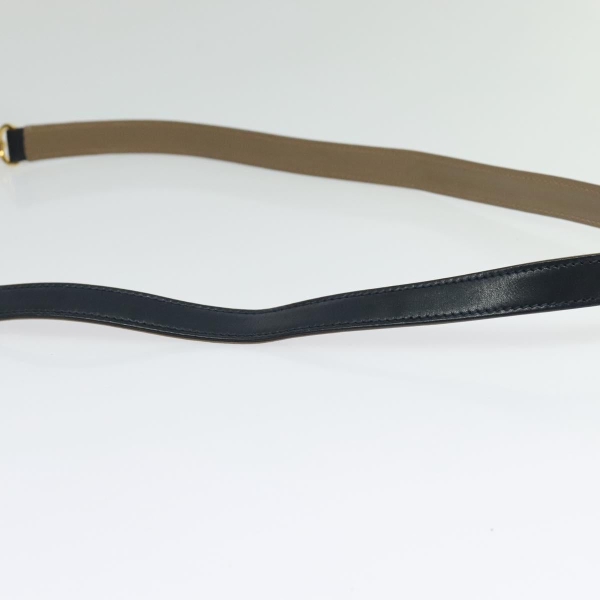 BALLY Shoulder Bag Leather Black Gold Auth sw1097