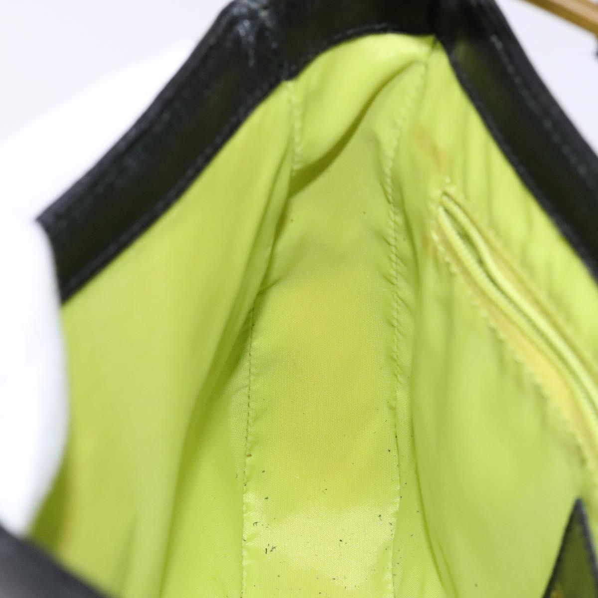 GIVENCHY Shoulder Bag Leather Black Gold Auth sw1101