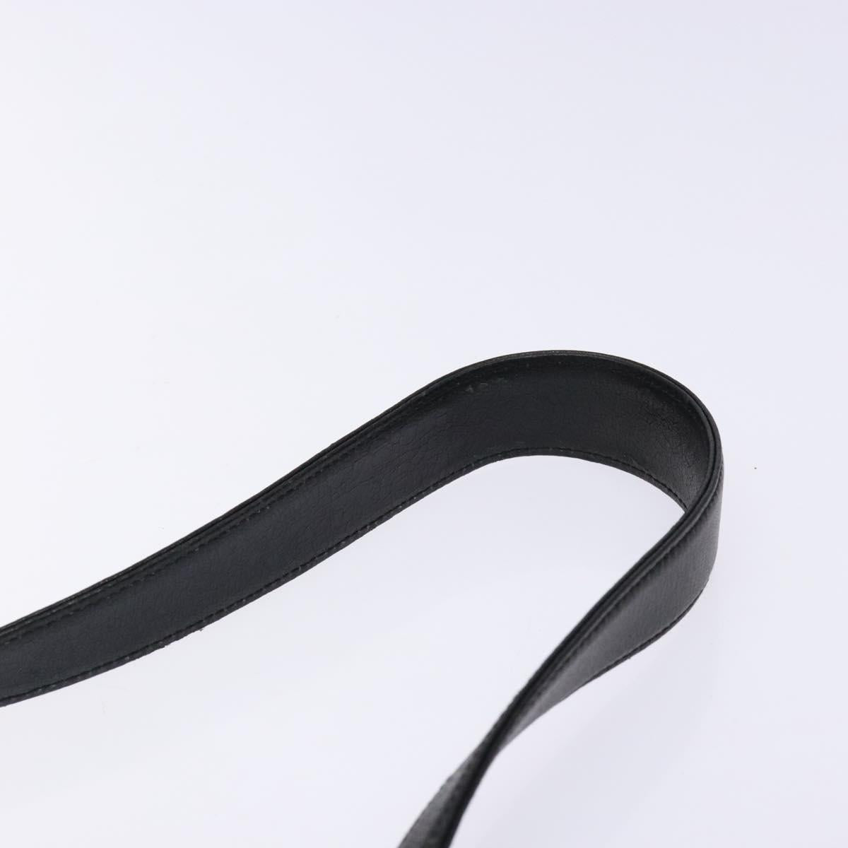 GIVENCHY Shoulder Bag Leather Black Gold Auth sw1101