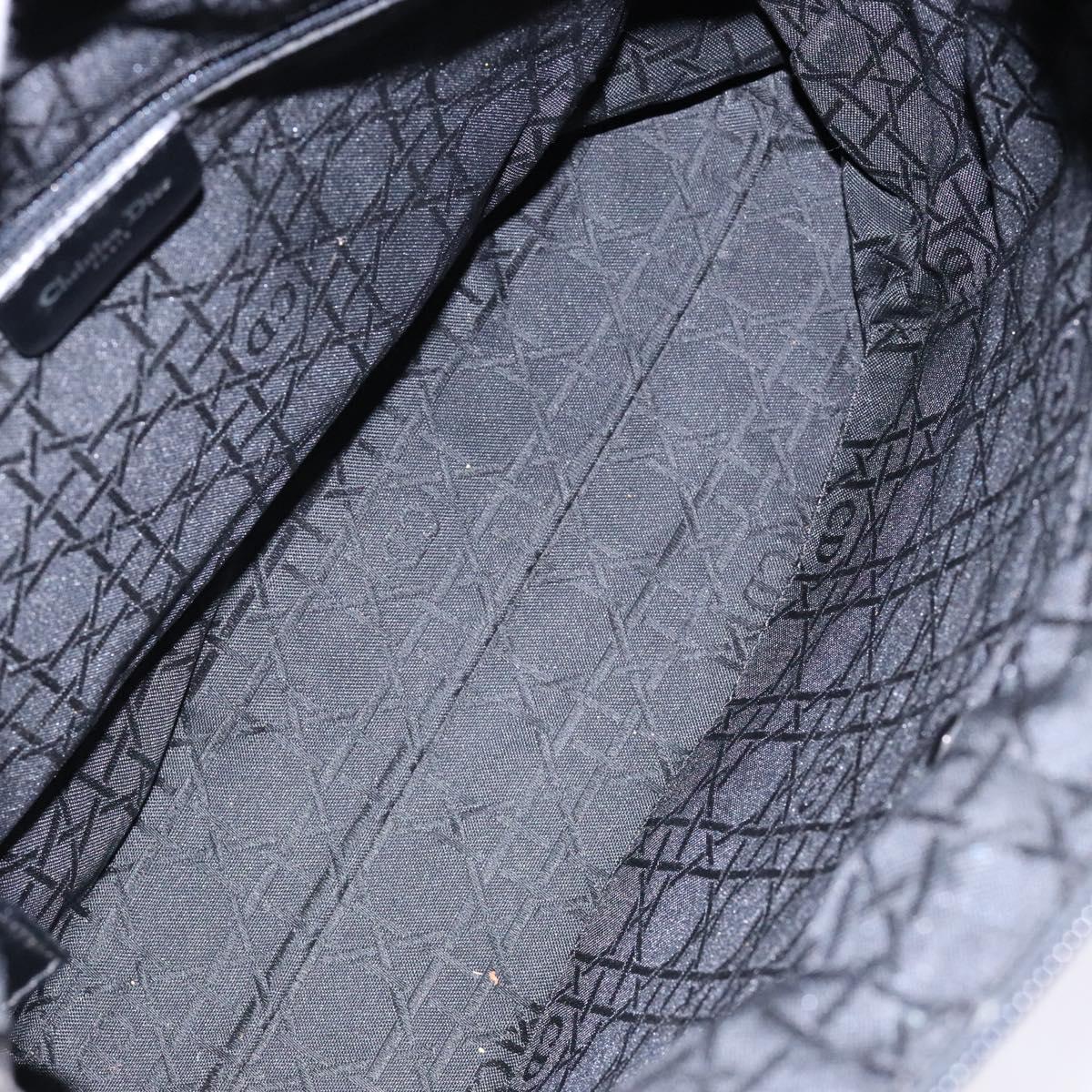 Christian Dior Maris Pearl Tote Bag Nylon Black Auth sw1127