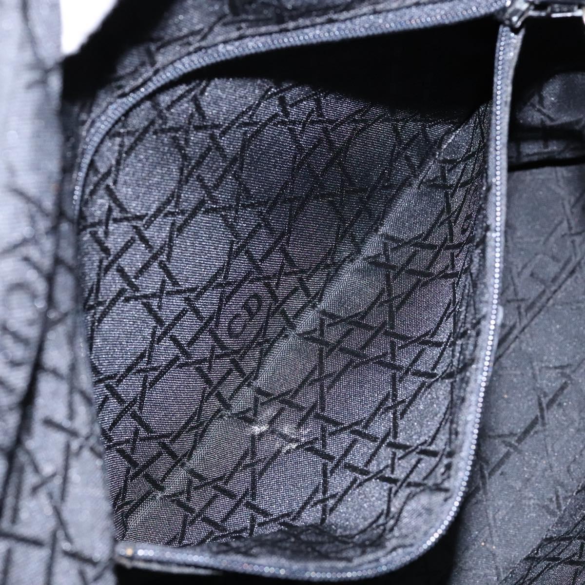 Christian Dior Maris Pearl Tote Bag Nylon Black Auth sw1127
