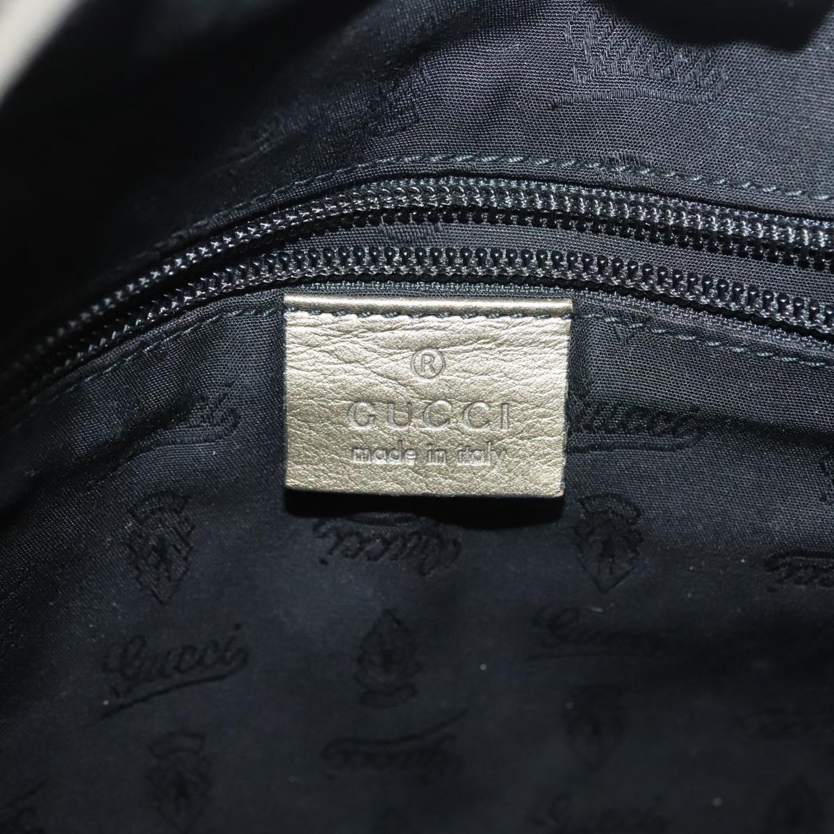 GUCCI GG Implementation Tote Bag PVC Khaki Silver 211138 Auth sw1132