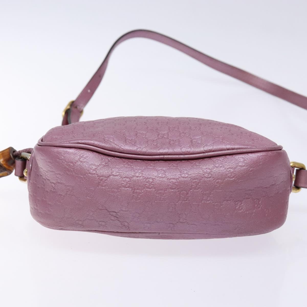 GUCCI Micro GG Canvas Guccissima Bag Leather Pink Gold 309538 Auth sw1136