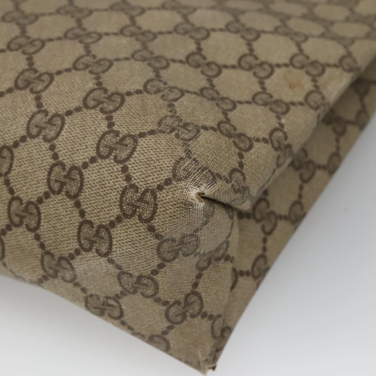 GUCCI GG Supreme Web Sherry Line Tote Bag PVC Beige Gold 39 02 091 Auth sw1196