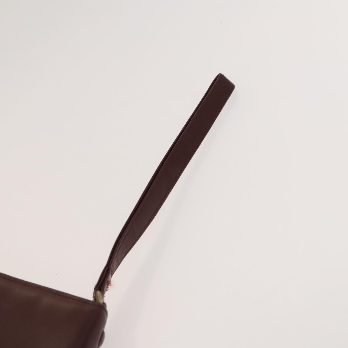 GUCCI Cartier GG Supreme Clutch Bag Leather PVC 2Set Beige Bordeaux Auth sw1201