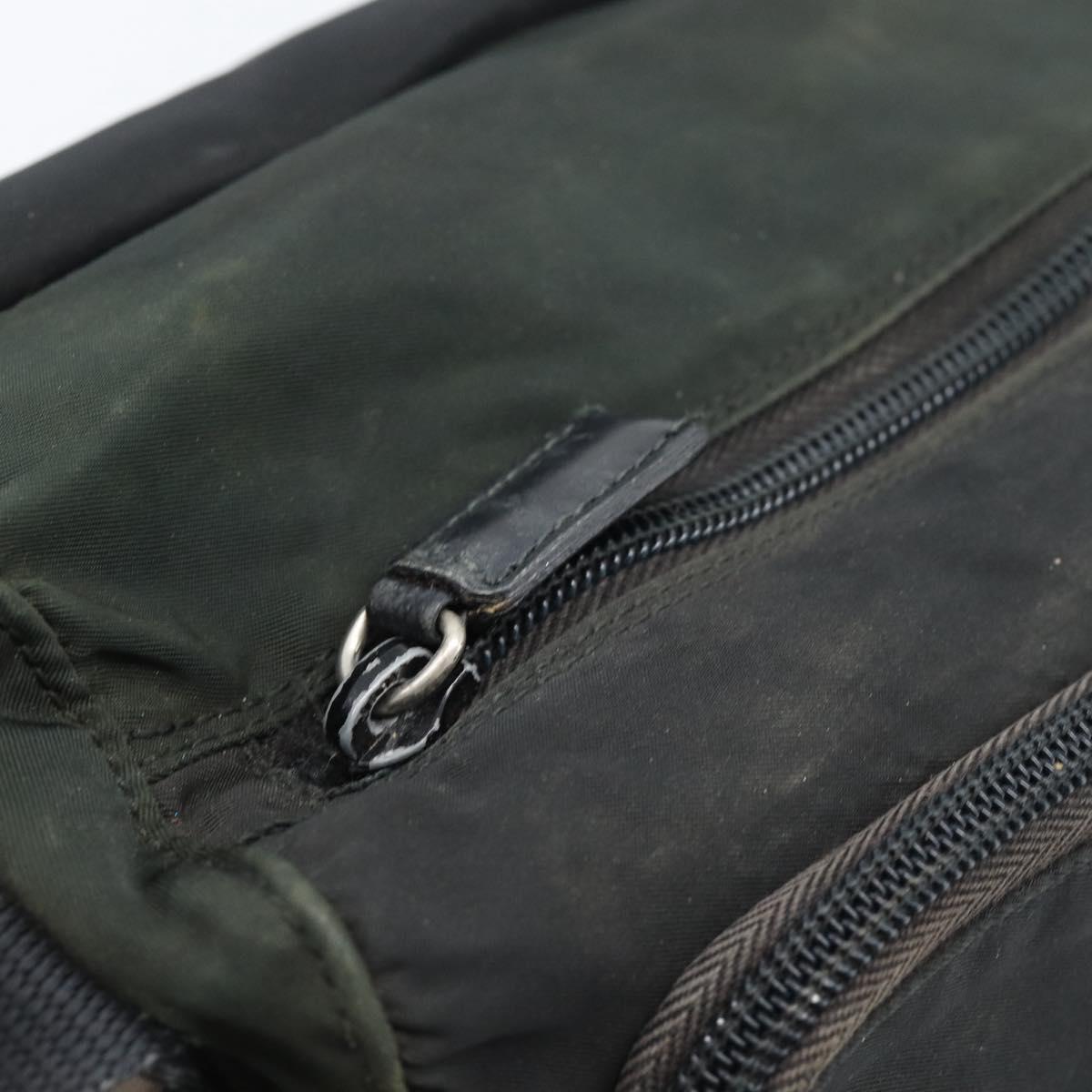 PRADA Shoulder Bag Nylon Black Silver Auth sw1204