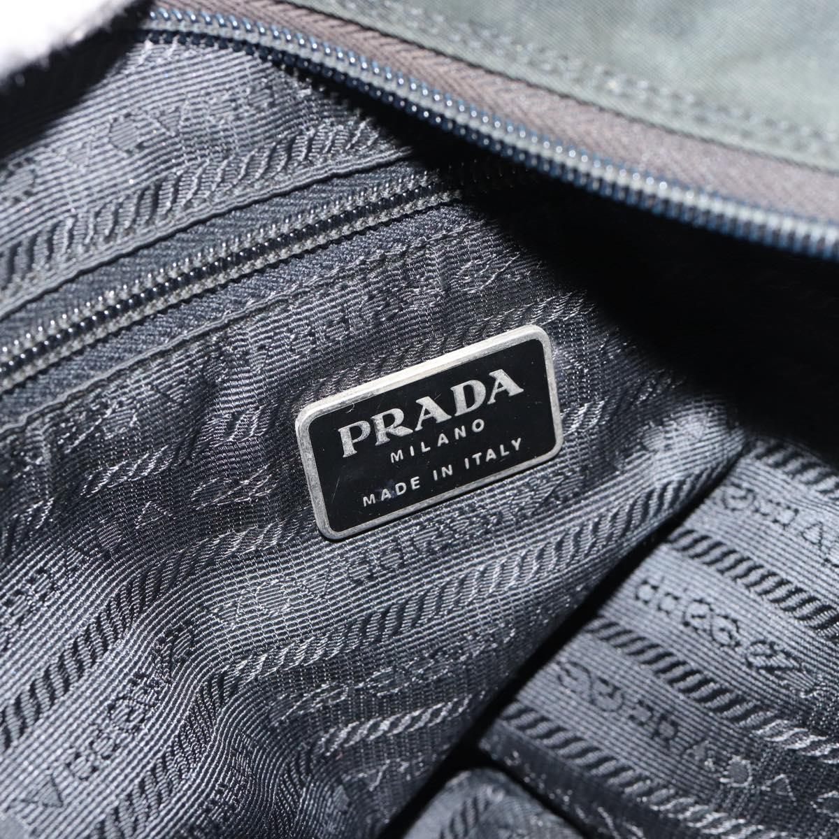 PRADA Shoulder Bag Nylon Black Silver Auth sw1204