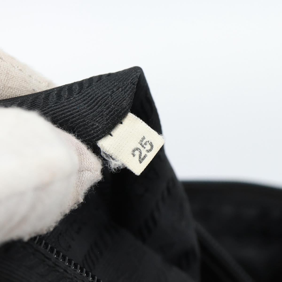 PRADA Shoulder Bag Nylon Black Silver Auth sw1204